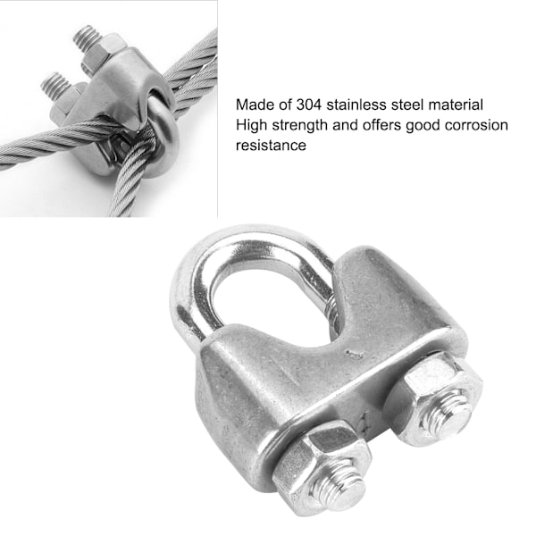 100 stk M4 304 rustfritt stål trådclips kabeltau klemmer U-formet bolt