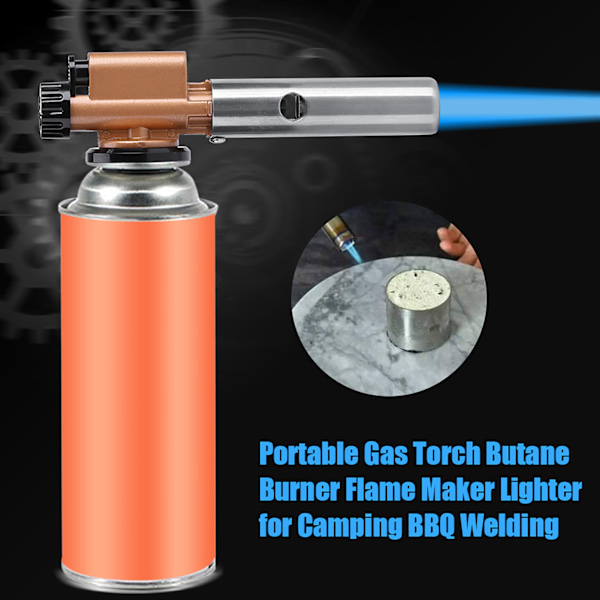 Portable Gas Torch Butane Burner Flame Maker Lighter for Camping BBQ Welding