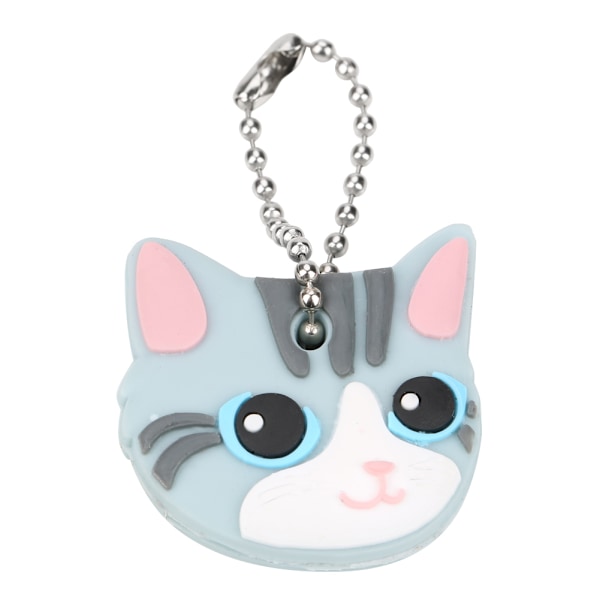 Kreativ 1 st Söt Valp Pug Katt Nyckelskydd Hänge Nyckelring PVC Unisex Present