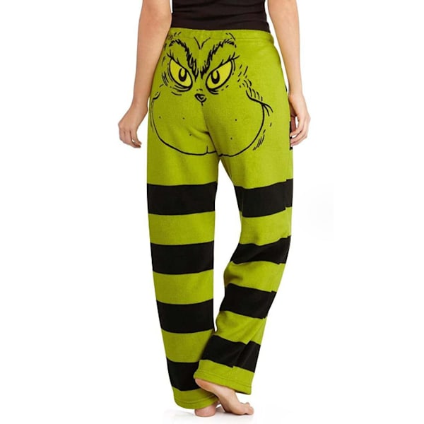 Løse Print Grinch Stole Grinch Stole Lady Grinch Pyjamasbukser Bredbenet Bukser