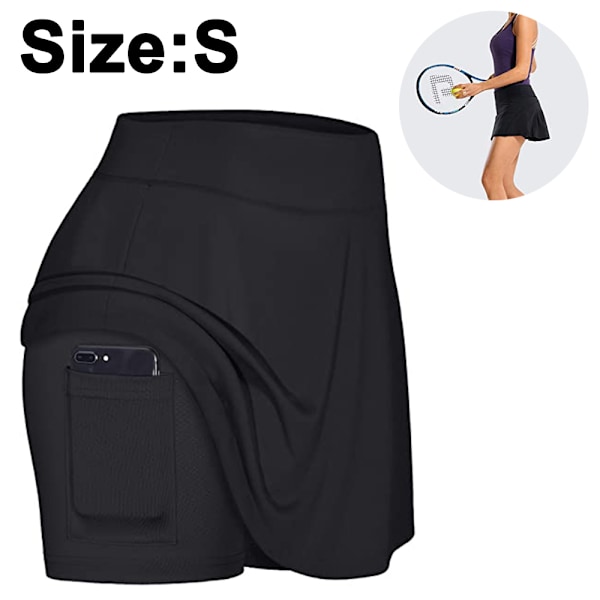 Shorts för kvinnor, sommarbyxor i tyg, 2-i-1 löpbyxor, fitness träningsbyxor för yoga, sport, jogging, gym, löpning, avslappnade, elastiska strandbyxor