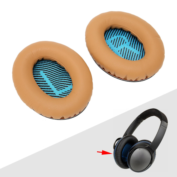 Headphone Ear Pad Headset Cushions Replacement Supply for QC25/QC15/QC2/AE2/AE2IKhaki