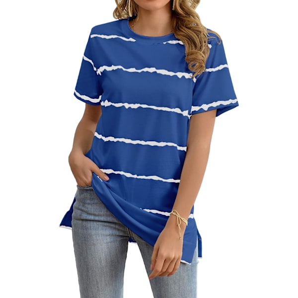 Womens Summer Short Sleeve Crew Neck T Shirts Loose Casual Tee Tops