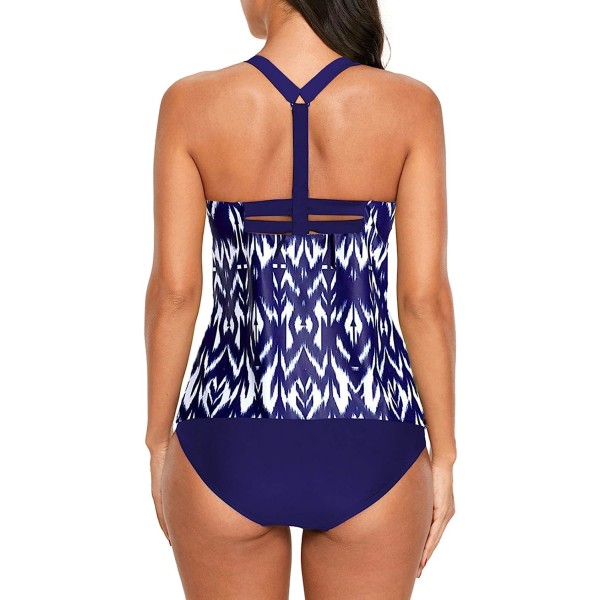 Naisten print Racerback Tankini Swim toppi ilman pohjaa