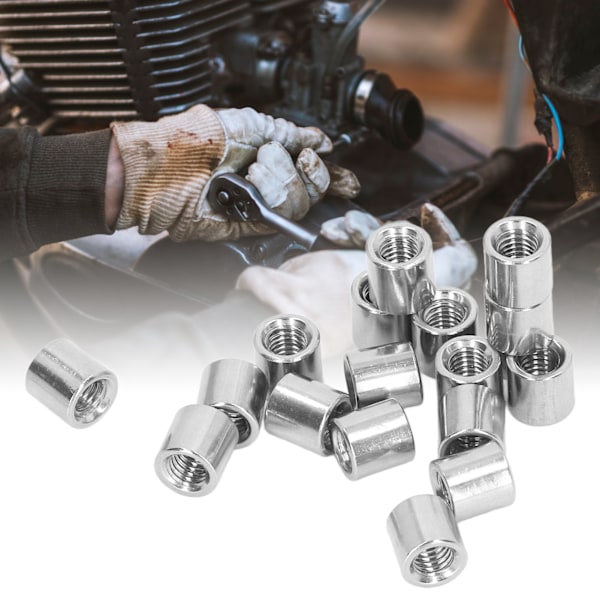 50Pcs Coupling Nut Stainless Steel M5 Round Rod Connector Nut Female Thread for Connection