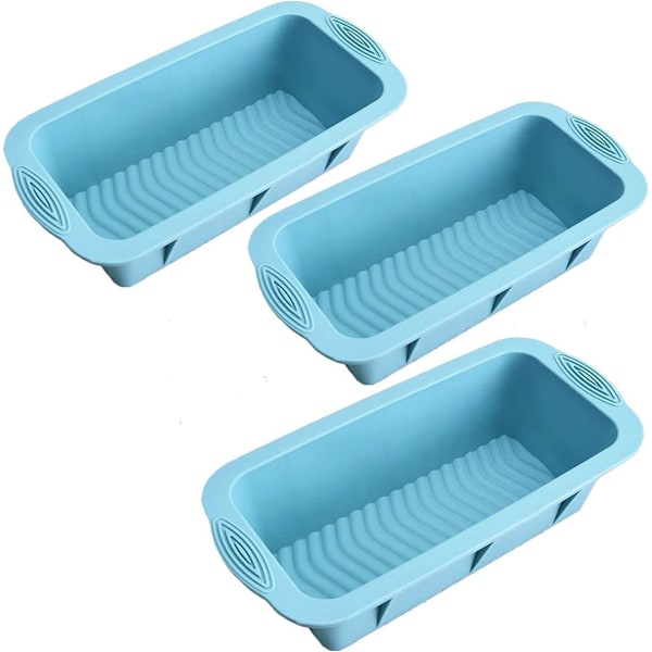 Silicone Baking Pan Set Cake Pan Rectangle Loaf Pan Non Stick for Oven Microwave Baking Pan