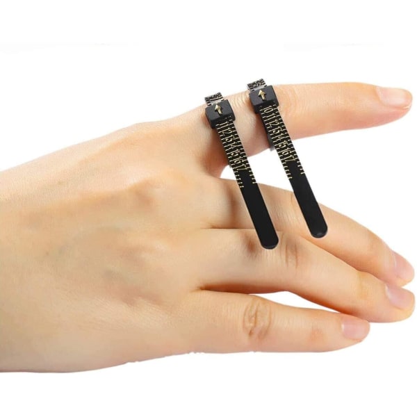 2 STK Ring Sizer Sæt, Smykke Mål Plast Finger Sizer