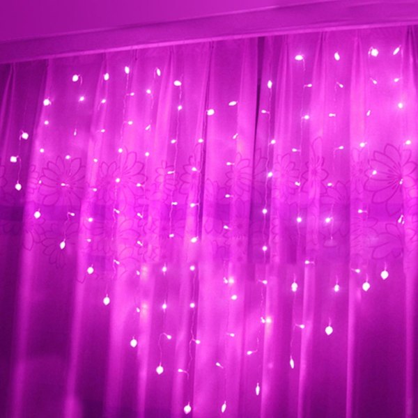 300 LED-fjernkontroll Solar Waterfall Fairy String Lights Dekor