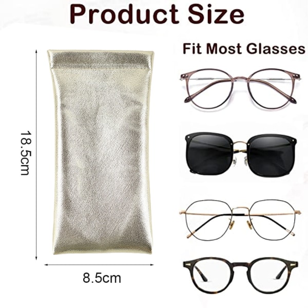 2st bärbar glasögonpåse Case för kvinna,