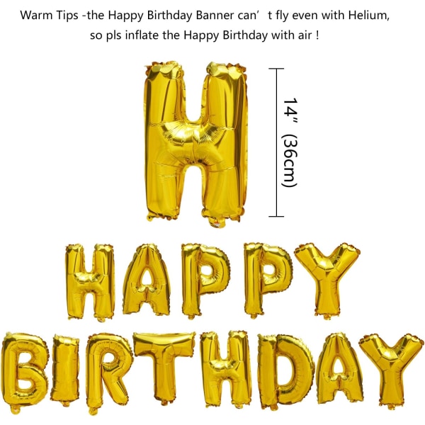 Hyvää syntymäpäivää Happy Birthday Letters Ilmapallo+Numero 30 Mylar Fo