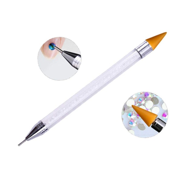 Rhinestone Picker Wax Pencil Pen Double Head Pick Up Applikator