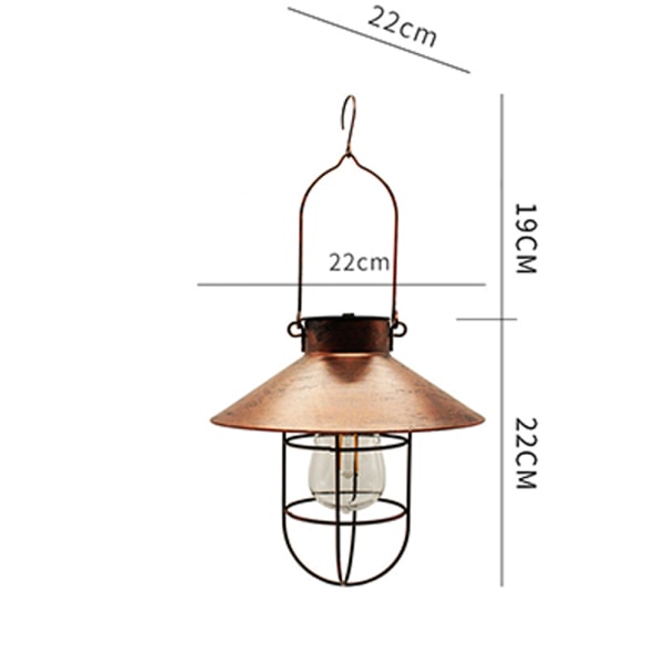 1 paket hängande solljuslyktor med krokar, Edison copper S hook