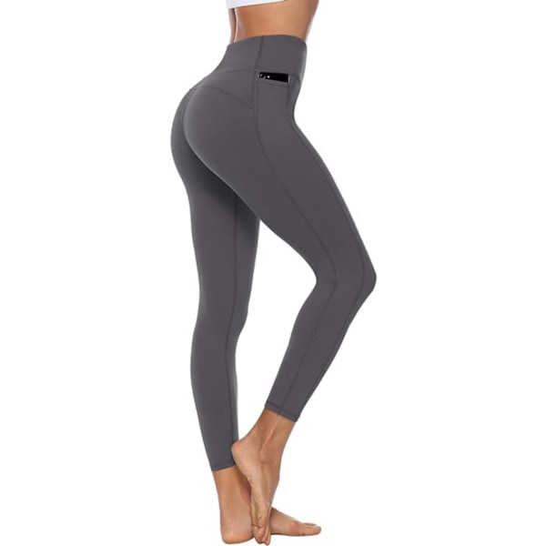 Dame Sports Leggings med Lommer, Uigennemsigtige Sportsbukser, Yogabukser