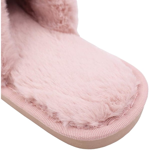 AONEGOLD Hjemmesko til Kvinder Vinter Varme Fluffy Plys Hjemmesko Indendørs Letvægts Hjemmesko Anti-slip Komfortable Flade Hjemmesko