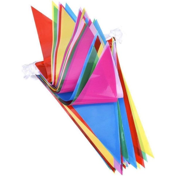 1000 fot flerfargede vimpelbannere String Bunting Flaggbanner,nylonstoffdekorasjoner Flagg for festivalfest feiring Eventsyard Picnics -