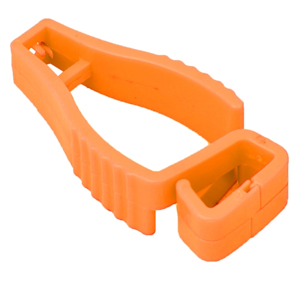 Plastdykningshandske Säkerhetsarbetshandske Klädhållare Hängare Klämma Orange S
