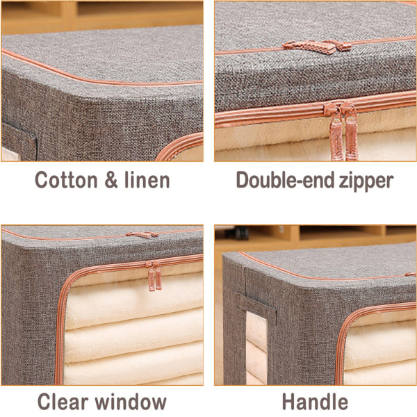 Genomskinliga fönsterhandtag Garderobsorganisation Klädförvaringskorgar
