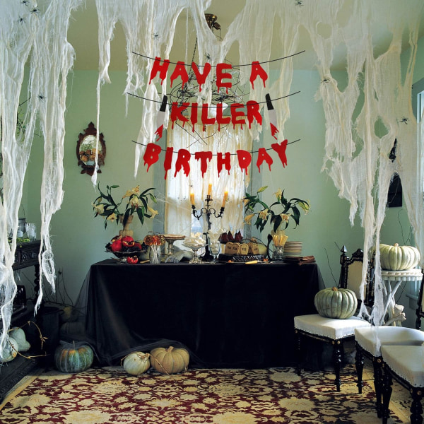 Hold en morder fødselsdagsfest Banner, Horror fødselsdagsfest