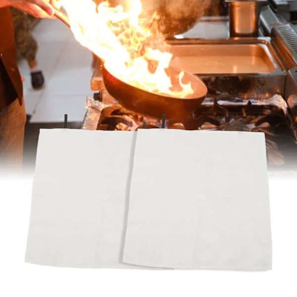 2 Pcs Fiberglass Fire Blankets Fireproof Emergency Suppression Blanket for Kitchen Home 1x1m/3.28x3.28ft