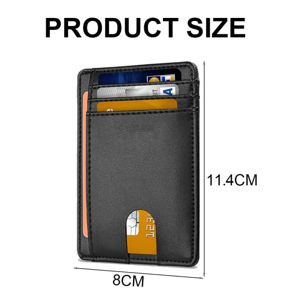 Clip wallet front pocket minimalist leather with RFID blocking