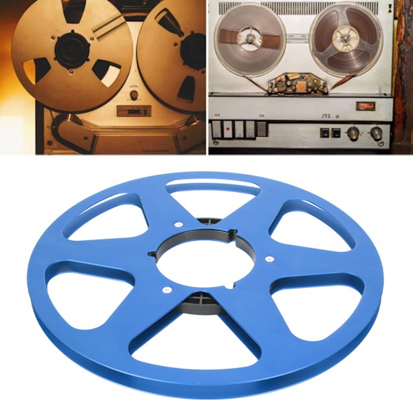 1/4 10.5 Inch Empty Tape Reel Aluminum Alloy 6 Hole Universal Opening Machine Part Empty Takeup Reel for REVOX Studer Blue