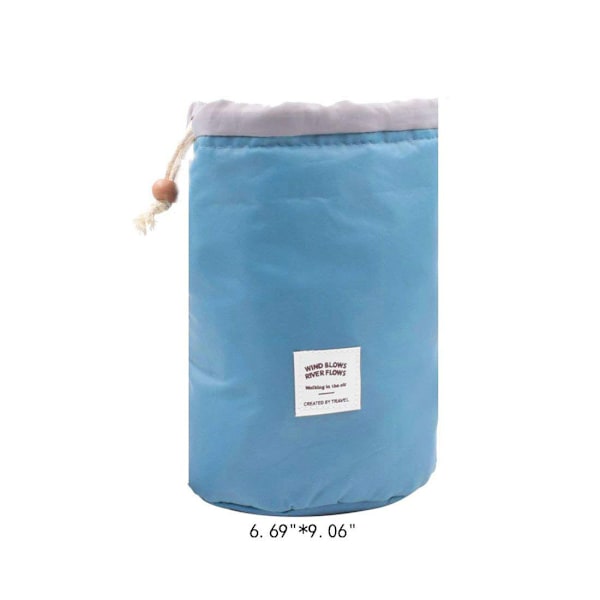 Resevärda Kosmetikpåsar 2 Pack Vattentäta Sminkpåsar Multifunktionell Hink Toalettsakväska Tunna Fodral Badrumsförvaring Bärfodral Toalettsaksväskor Blue
