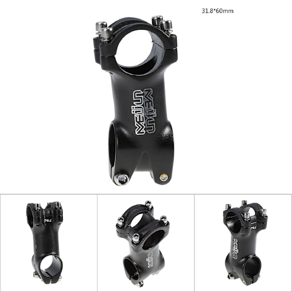 Mountain Road Bike Alunimium Alloy Bike Stem Accessory (Black 31.8*60mm)