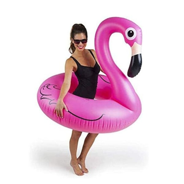 Flamingoring ca 116 cm badring flamingo uppblåsbar pool & vatten för vuxna & barn