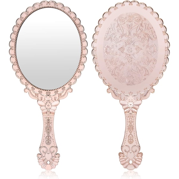 Vintage handhållen spegel, små handhållna dekorativa speglar för