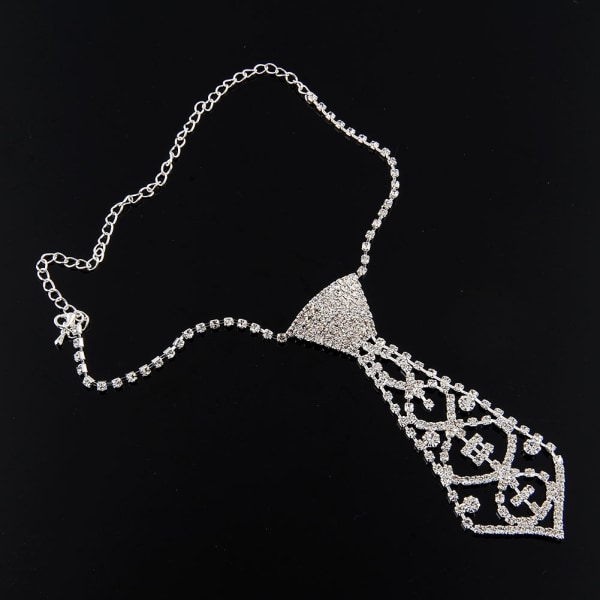 Elegant mode glitter kristall strass slips formad halsband