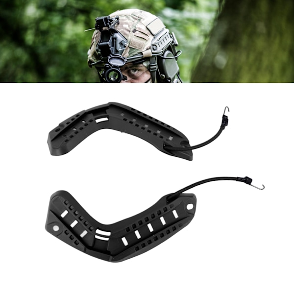 Helmet Side Guide Rail ARC Helmet Mount Rail for Fast Helmet Accessories with Lanyard Mounting Screws Black