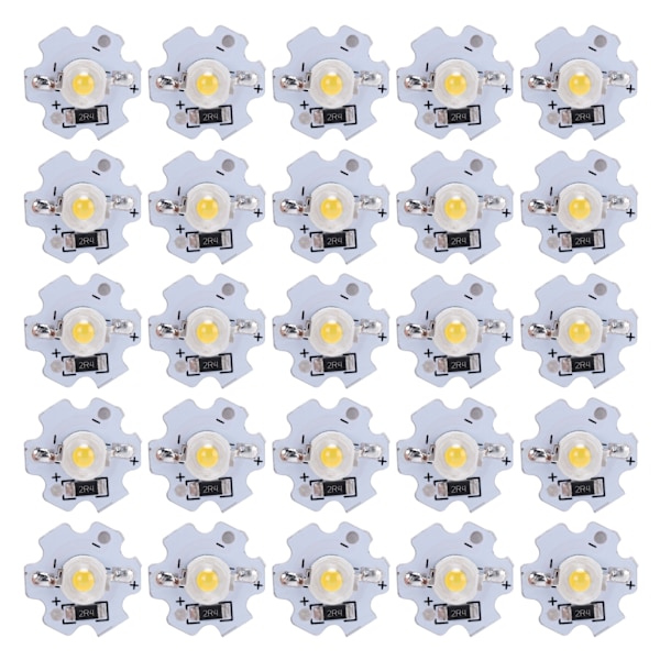 25 kpl 5V LED-siruja 200LM 3W Suuritehoinen LED-lamppuhelmet DIY-valaistuslaitteisiin Luonnonvalo 4000-4500K