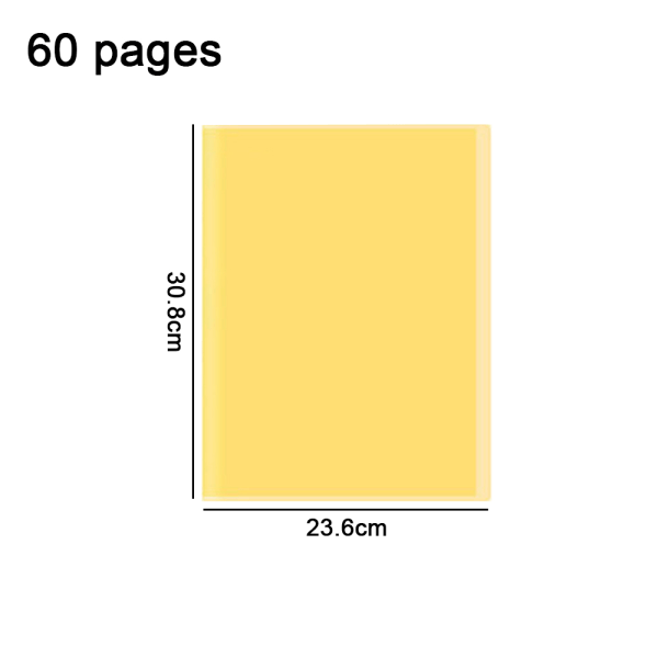 Præsentationsmappe , Indbind med gennemsigtige plastikhylstre, A4