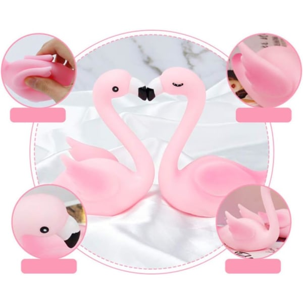 4st Mini Flamingo Statyer Påsk Cupcake Toppers, Mini