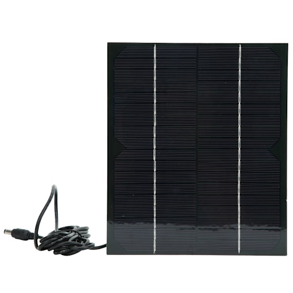 6W 18V Monokrystallinsk Silikon Solcellepanel Utendørs med DC-Port for DIY Batterilader