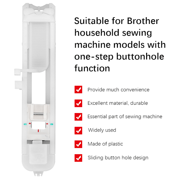 2 st pressarfot för hushållssymaskiner från Brother, multifunktionell hemsömnad