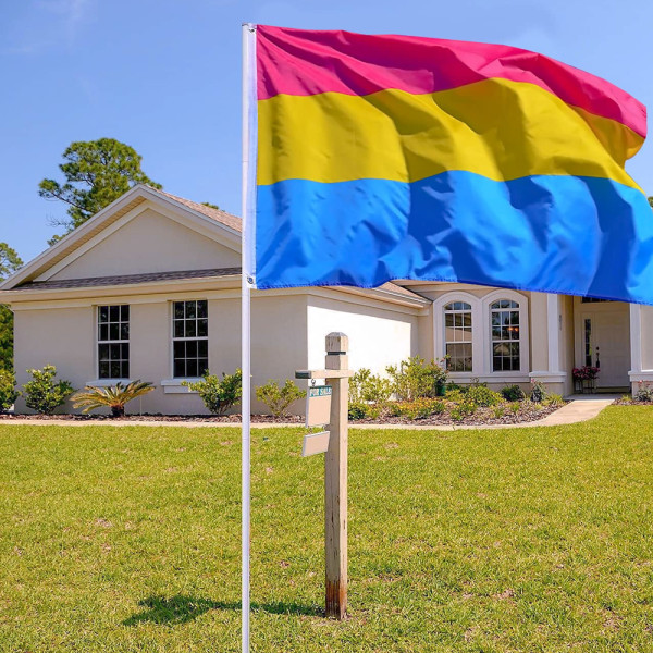 Pansexual Pride Flag 3x5ft - Regnbueflag Livlige farver og fade