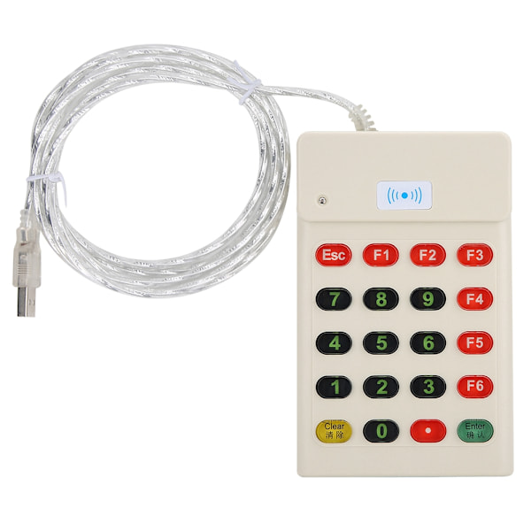 Smart Keyboard RFID Access Control Reader Kortläsare Dubbel USB Säkerhetsdörrinträde (IC)