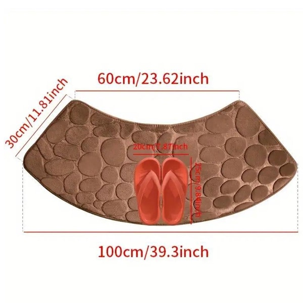 Bågad Duschmatta Halksäker Bottenmatta Fläktformade Duschmattor Tvättsbar Hörnbadkar Golvmatta För Dusch Tvättstuga Vardagsrum Badkar