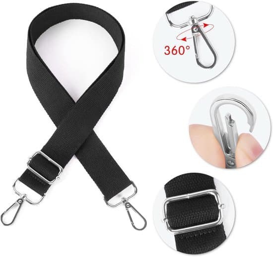 Taske rem - Justerbar 83-148cm - 3.8cm bred - Sort