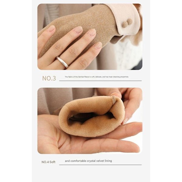 Handsker - Damehandsker - Vinterhandsker til damer - Touchscreen-kompatible - Grå