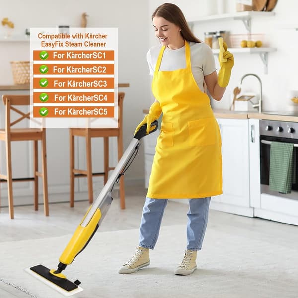 ING Damprenser Tilbehør 10 Stykker Tilbehør til Kärcher Easyfix Sc2 Sc3 Sc4 & Sc5 Moppepude Mikrofiberklude Vaskbare Mikrofiberklude