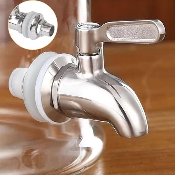 Drikke dispenser i rustfritt stål - 16-24mm - ekstra kran