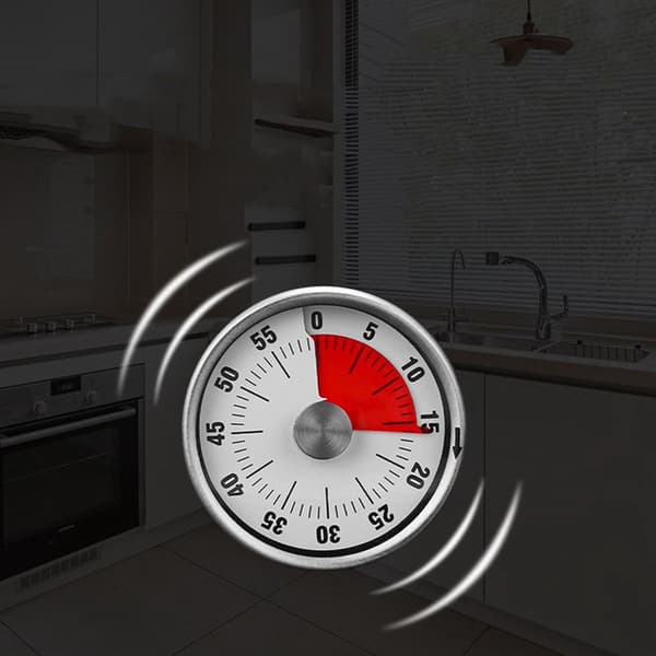 ING Timer, Rostfritt stål, Visuell timer, Mekanisk timer, Nedräkningspåminnelse, Timer, Stoppur, Magnetisk, Lämplig, Skola, Timers