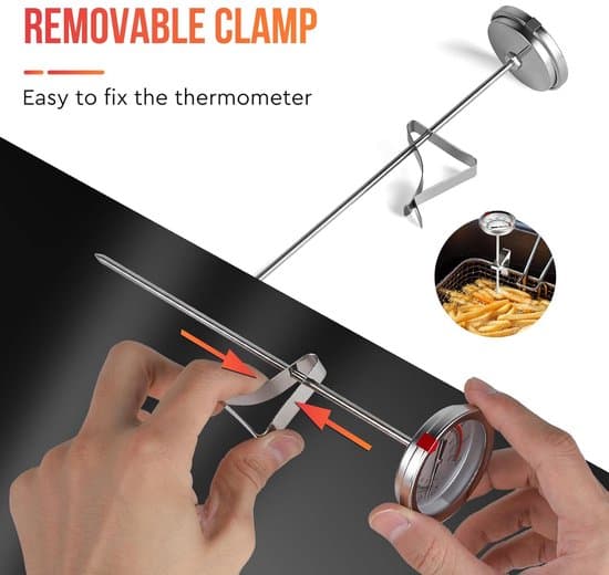 ING Oljetermometer - Kjøkkentermometer - -20 til +280°C - med lang probe