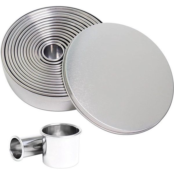 12 Cookie cutters i rustfrit stål - Bageingredienser - Cookie cutters - Bageform sæt