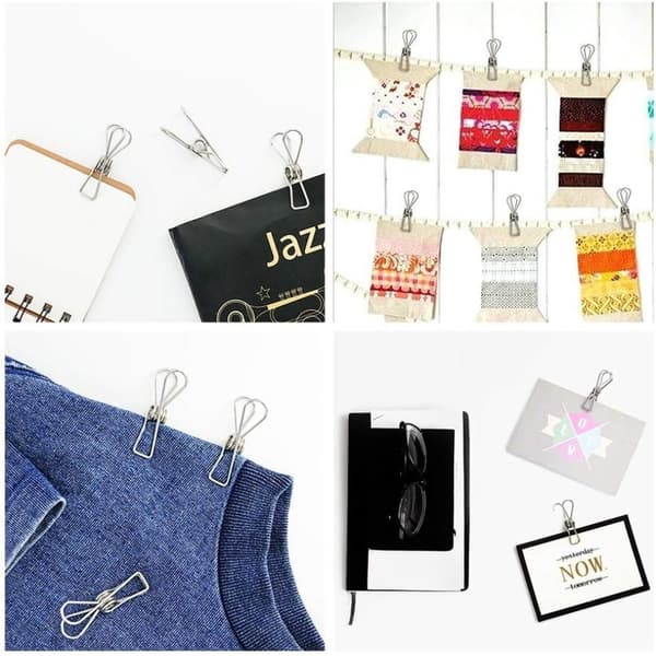 ING 40 Stykker - Clips - Metalclips - Metalklemmer - Rustfri Stålclips