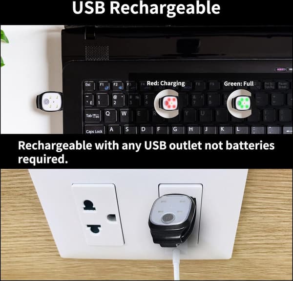 ING Løpelys, brystlampe, brystlampe løping, brystløper, USB oppladbar