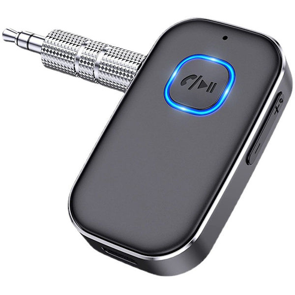 Bluetooth-modtager - 16 timers trådløs forbindelse - Bluetooth 5.0 - 3,5 mm AUX