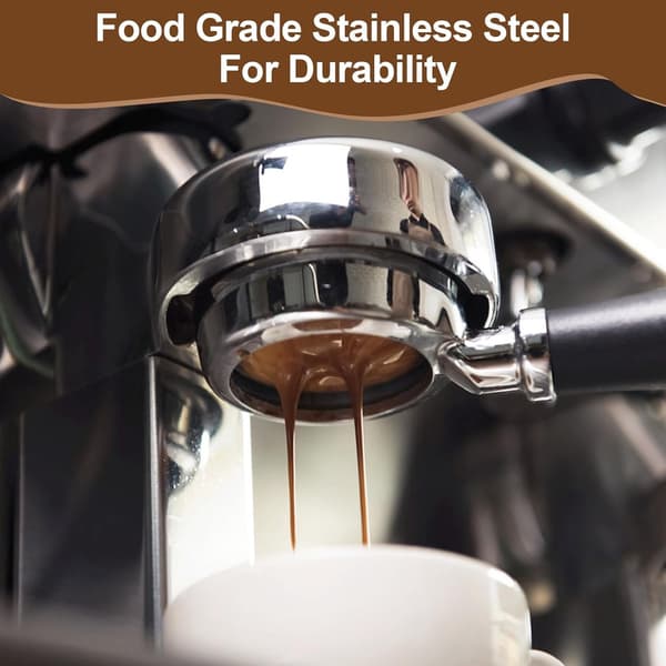 Kaffefilter i rustfrit stål, filterkaffemaskine, kurv til 51 mm dobbeltlags trykfilter, 1 kop, 2 kopper, kaffefilter til espressofilter